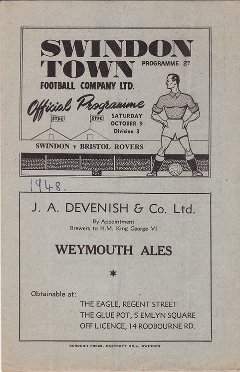 <b>Saturday, October 9, 1948</b><br />vs. Bristol Rovers (Home)